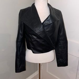 Authentic Real Leather Sexy crop Jacket SP